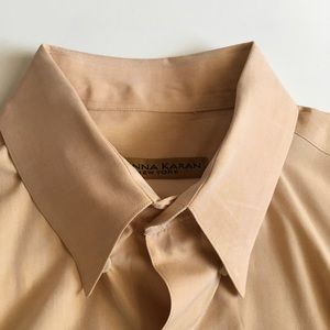 Donna Karan New York men’s cotton orange dress shirt 15.5 34/35 pa0171